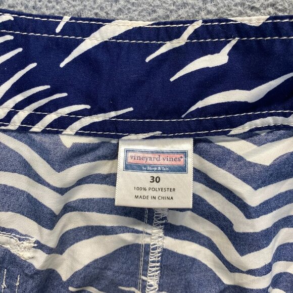Vineyard Vines Baord Shorts Mens 30 Blue White Gull Wing Silhouette Bathing Suit - Picture 3 of 14